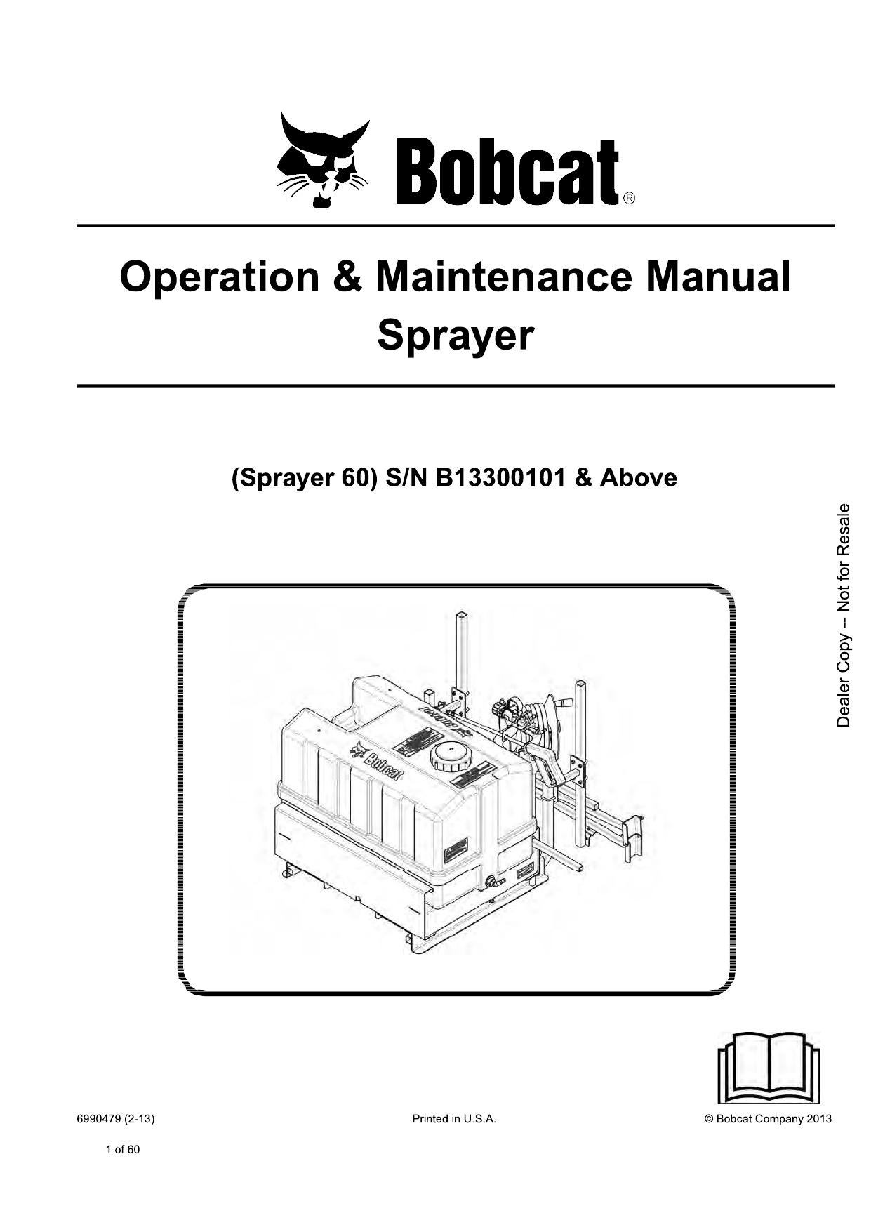 Sprayer Attachment Operation & Maintenance Manual Bobcat